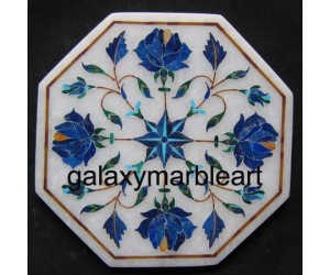 Decorative Lapislazuli stone inlaid tile oct  5" TP-579